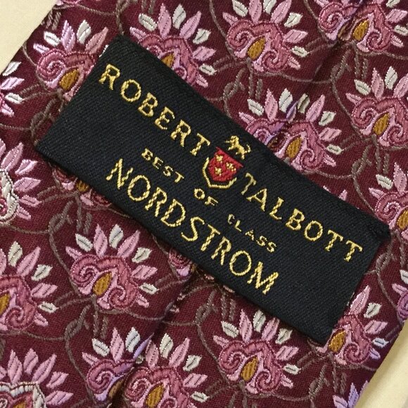 Robert Talbott Best of Class Maroon-Pink Silk Tie - Picture 2 of 4